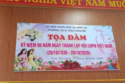 TRƯỜNG TH&THCS NAM ĐÀ TỔ CHỨC KỶ NIỆM 96 NĂM NGÀY THÀNH LẬP HỘI LIÊN HIỆP PHỤ NỮ VIỆT NAM 20/10